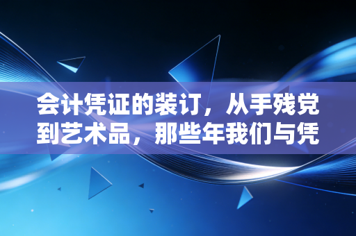 会计凭证的装订,从手残党到艺术品,那些年我们与凭证的爱恨情仇