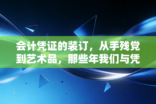 会计凭证的装订,从手残党到艺术品,那些年我们与凭证的爱恨情仇