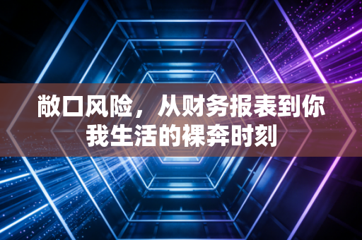 敞口风险,从财务报表到你我生活的裸奔时刻