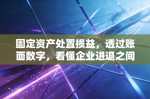 固定资产处置损益，透过账面数字，看懂企业进退之间的生存智慧