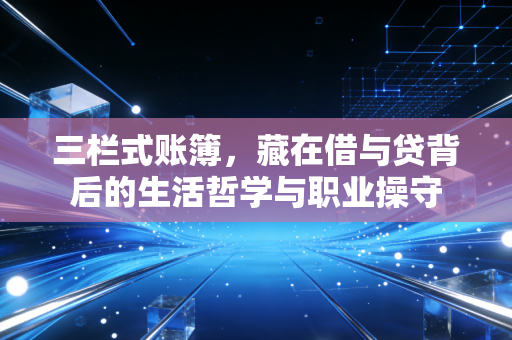 三栏式账簿,藏在借与贷背后的生活哲学与职业操守