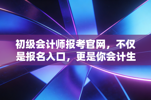初级会计师报考官网,不仅是报名入口,更是你会计生涯的第一块敲门砖