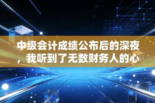 详细阅读:中级会计成绩公布后的深夜,我听到了无数财务人的心跳与叹息 中级会计成绩公布后的深夜,我听到了无数财务人的心跳与叹息