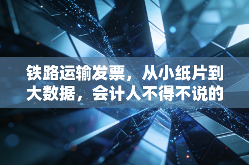 铁路运输发票,从小纸片到大数据,会计人不得不说的那些爱恨情仇
