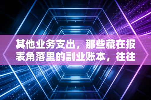 其他业务支出,那些藏在报表角落里的副业账本,往往藏着企业的真实生存状态