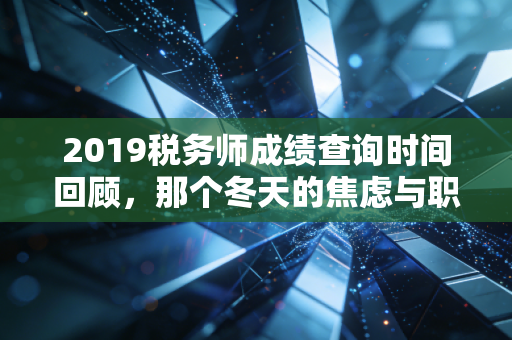 2019税务师成绩查询时间回顾,那个冬天的焦虑与职业转折点