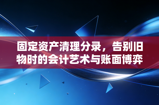 固定资产清理分录,告别旧物时的会计艺术与账面博弈