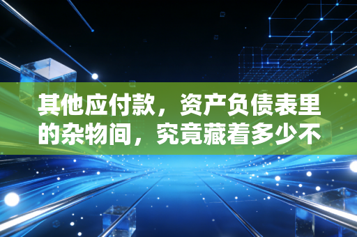 其他应付款,资产负债表里的杂物间,究竟藏着多少不可告人的秘密?