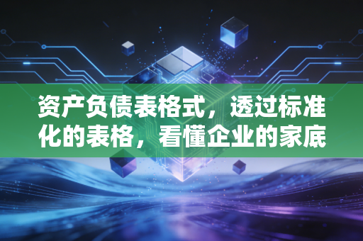 资产负债表格式，透过标准化的表格，看懂企业的家底与野心