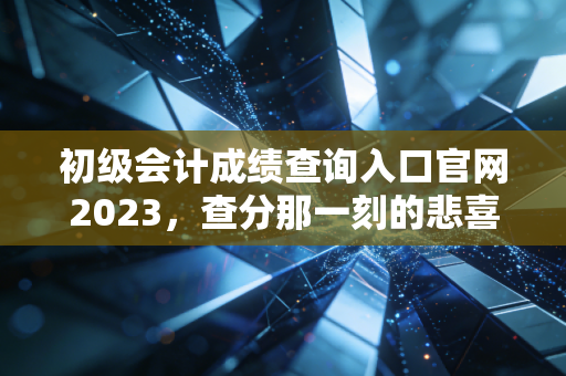 初级会计成绩查询入口官网2023，查分那一刻的悲喜与职场新人的真实写照