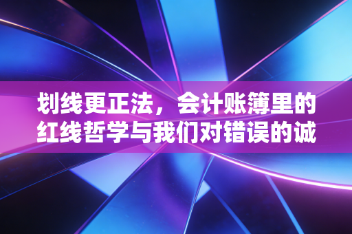 划线更正法,会计账簿里的红线哲学与我们对错误的诚实态度