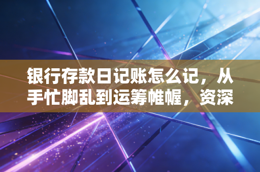 银行存款日记账怎么记,从手忙脚乱到运筹帷幄,资深注会带你读懂企业的钱袋子