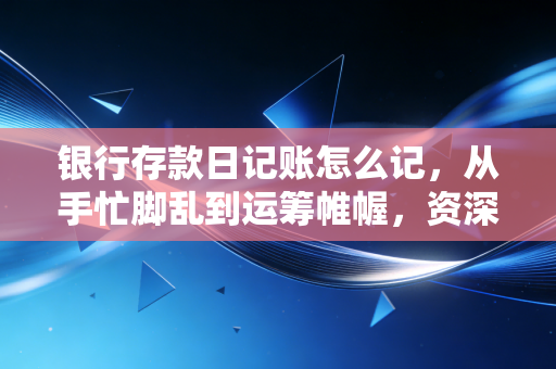 银行存款日记账怎么记,从手忙脚乱到运筹帷幄,资深注会带你读懂企业的钱袋子