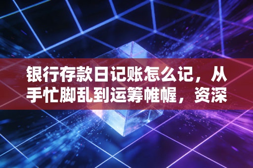 银行存款日记账怎么记,从手忙脚乱到运筹帷幄,资深注会带你读懂企业的钱袋子