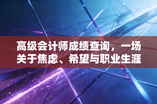 高级会计师成绩查询,一场关于焦虑、希望与职业生涯的终极审判