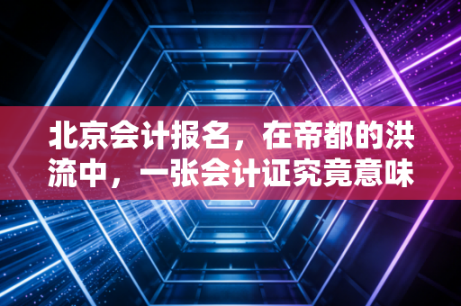 北京会计报名,在帝都的洪流中,一张会计证究竟意味着什么?