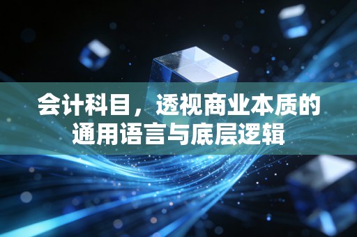 会计科目,透视商业本质的通用语言与底层逻辑