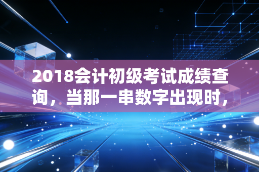 2018会计初级考试成绩查询，当那一串数字出现时，它到底意味着什么？