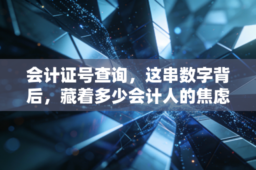 会计证号查询,这串数字背后,藏着多少会计人的焦虑与成长