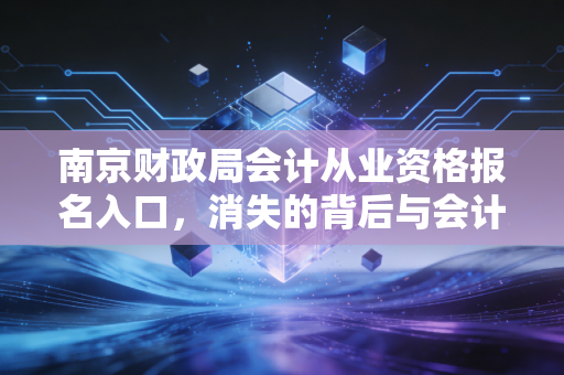 南京财政局会计从业资格报名入口,消失的背后与会计人的新出路