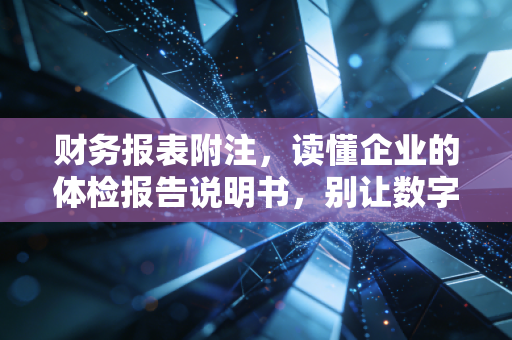 财务报表附注，读懂企业的体检报告说明书，别让数字骗了你