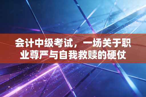 会计中级考试,一场关于职业尊严与自我救赎的硬仗