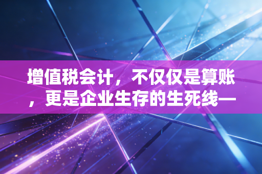 增值税会计,不仅仅是算账,更是企业生存的生死线——一位老会计的真心话