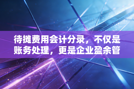 待摊费用会计分录,不仅是账务处理,更是企业盈余管理的调节器