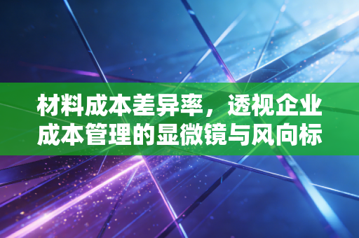 材料成本差异率,透视企业成本管理的显微镜与风向标