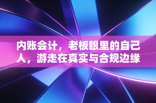 内账会计,老板眼里的自己人,游走在真实与合规边缘的影子管家