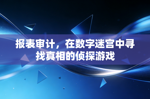 报表审计,在数字迷宫中寻找真相的侦探游戏
