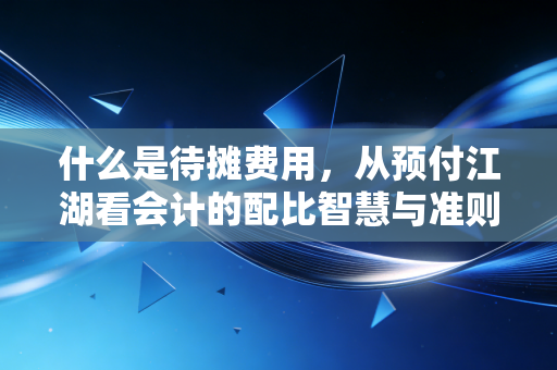 什么是待摊费用，从预付江湖看会计的配比智慧与准则变迁