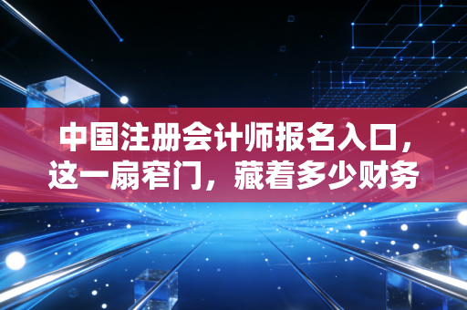 中国注册会计师报名入口，这一扇窄门，藏着多少财务人的野心与焦虑