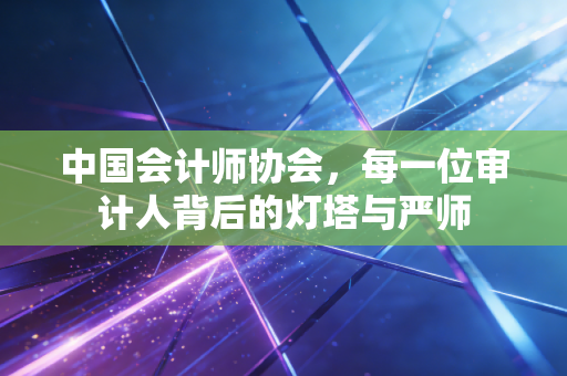 中国会计师协会，每一位审计人背后的灯塔与严师