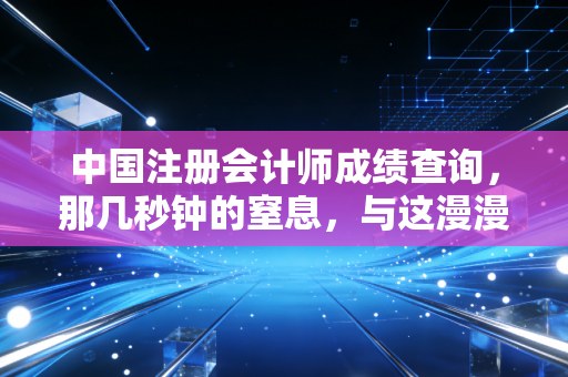 中国注册会计师成绩查询,那几秒钟的窒息,与这漫漫长路的和解