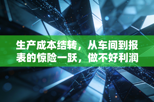 生产成本结转，从车间到报表的惊险一跃，做不好利润全是泡沫
