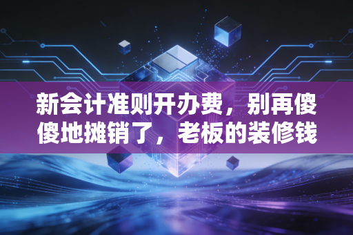 新会计准则开办费,别再傻傻地摊销了,老板的装修钱到底该怎么入账?