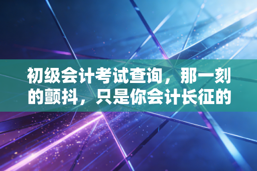 详细阅读:初级会计考试查询,那一刻的颤抖,只是你会计长征的第一步 初级会计考试查询,那一刻的颤抖,只是你会计长征的第一步