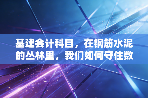 基建会计科目,在钢筋水泥的丛林里,我们如何守住数字的底线?