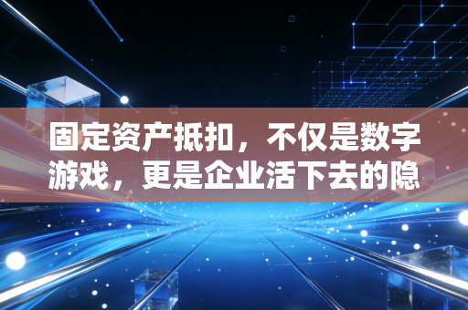 固定资产抵扣,不仅是数字游戏,更是企业活下去的隐形红利