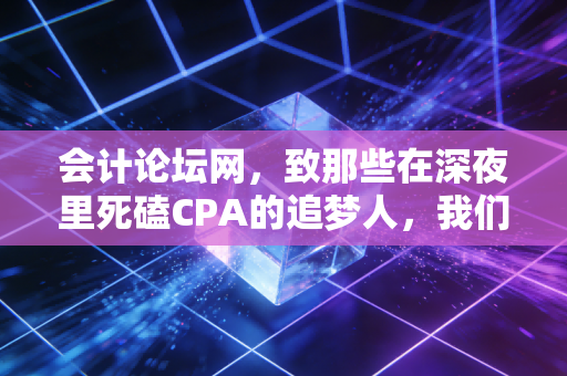 会计论坛网,致那些在深夜里死磕CPA的追梦人,我们究竟在坚持什么?