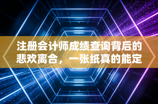 注册会计师成绩查询背后的悲欢离合，一张纸真的能定义你吗？