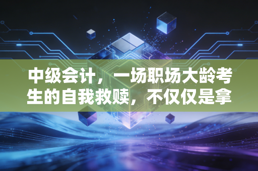 中级会计，一场职场大龄考生的自我救赎，不仅仅是拿个证那么简单