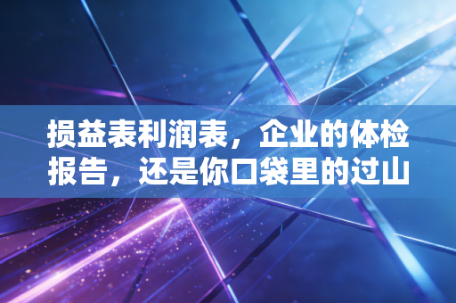 损益表利润表,企业的体检报告,还是你口袋里的过山车?
