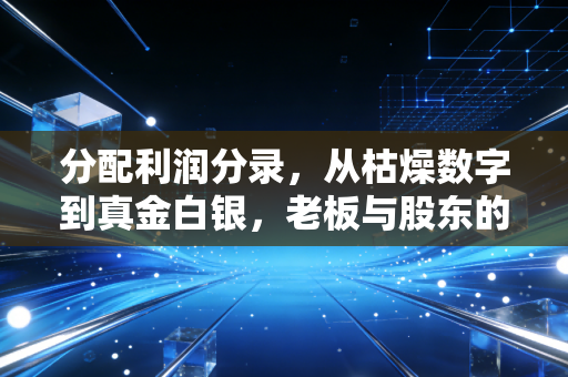 详细阅读:分配利润分录,从枯燥数字到真金白银,老板与股东的博弈艺术 分配利润分录,从枯燥数字到真金白银,老板与股东的博弈艺术