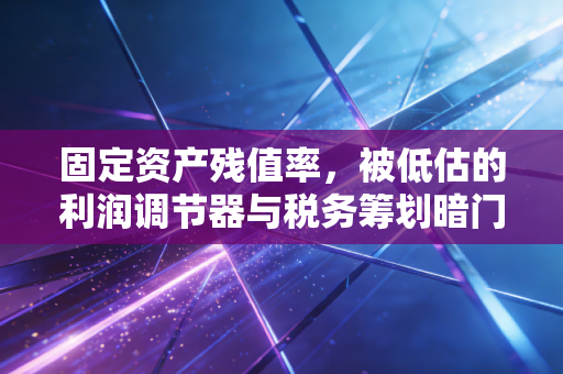 详细阅读:固定资产残值率,被低估的利润调节器与税务筹划暗门 固定资产残值率,被低估的利润调节器与税务筹划暗门