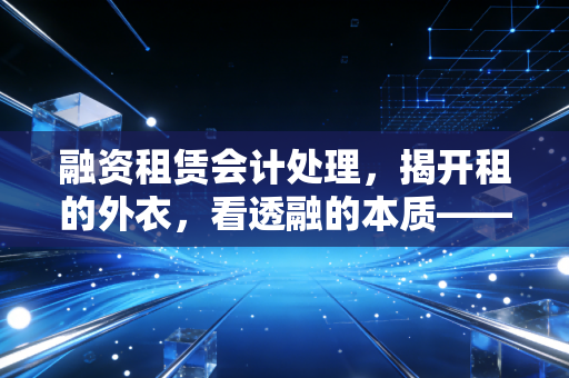 融资租赁会计处理,揭开租的外衣,看透融的本质——新准则下的实务难点与个人感悟