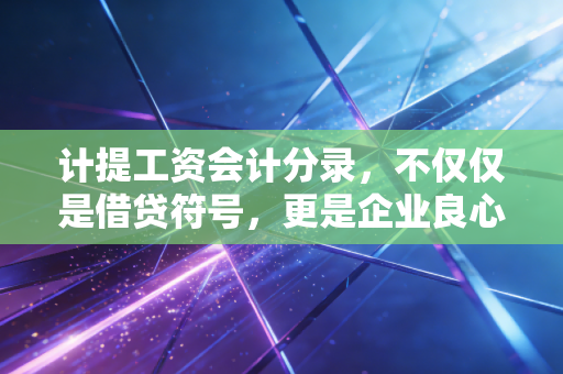 计提工资会计分录,不仅仅是借贷符号,更是企业良心的试金石