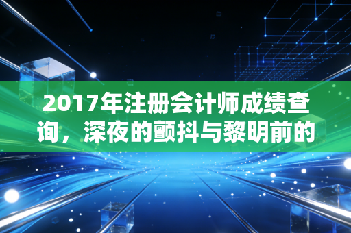 2017年注册会计师成绩查询，深夜的颤抖与黎明前的坚持