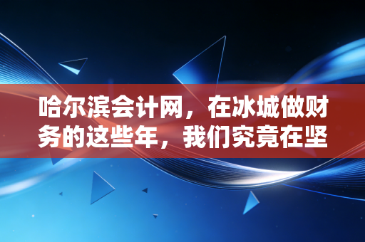 哈尔滨会计网，在冰城做财务的这些年，我们究竟在坚持什么？